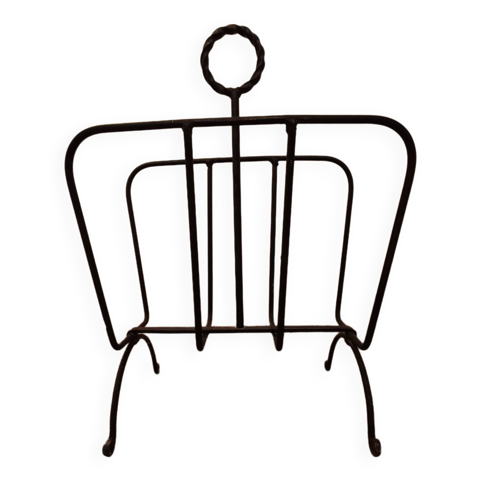 Wrought iron magazine rack