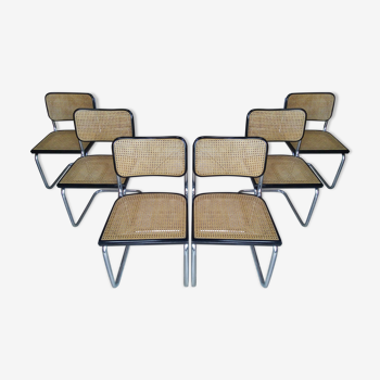 Set de 6 chaises " Cesca " design Marcel Breuer