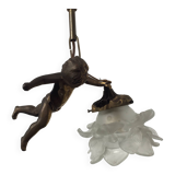 Lustre en bronze angelot