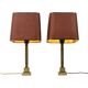 Pair of Mid Century Brass Table Lamps Boulanger Style 45cm