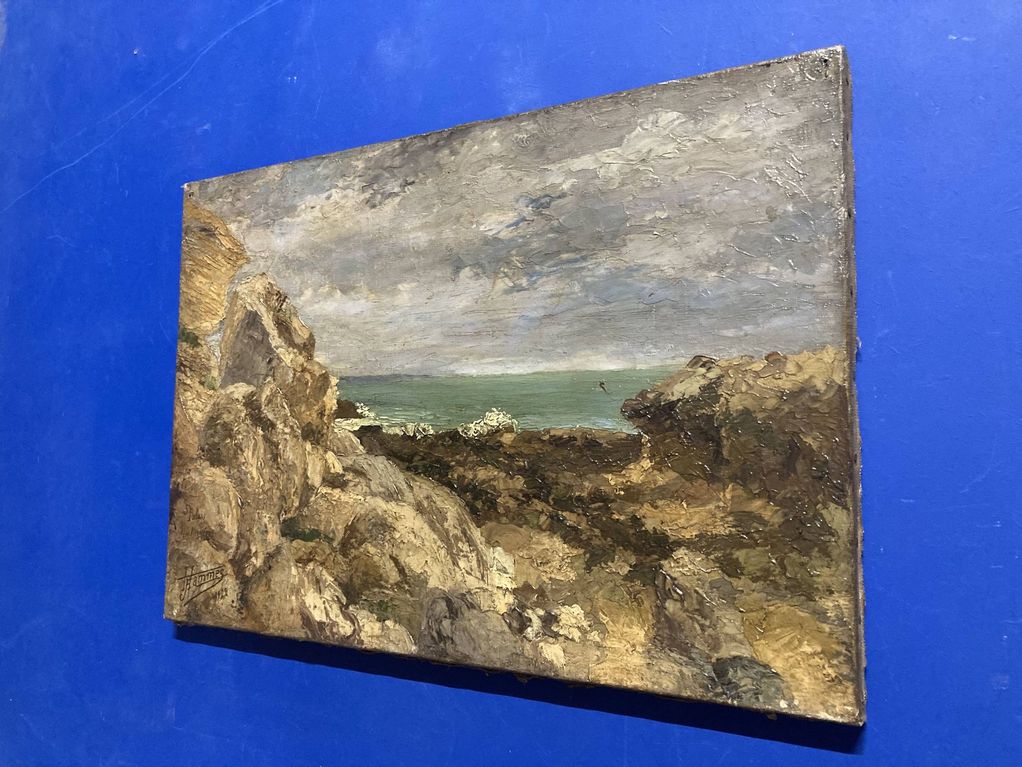 Johan Adolf HAMMES (1905-1994), Le Mauvais temps aux Pierrières, huile