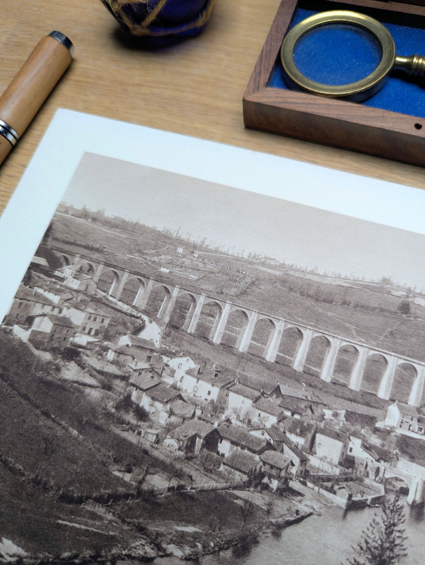 Saint-Léonard-de-Noblat, Haute-Vienne, printed photo plate from 1942.