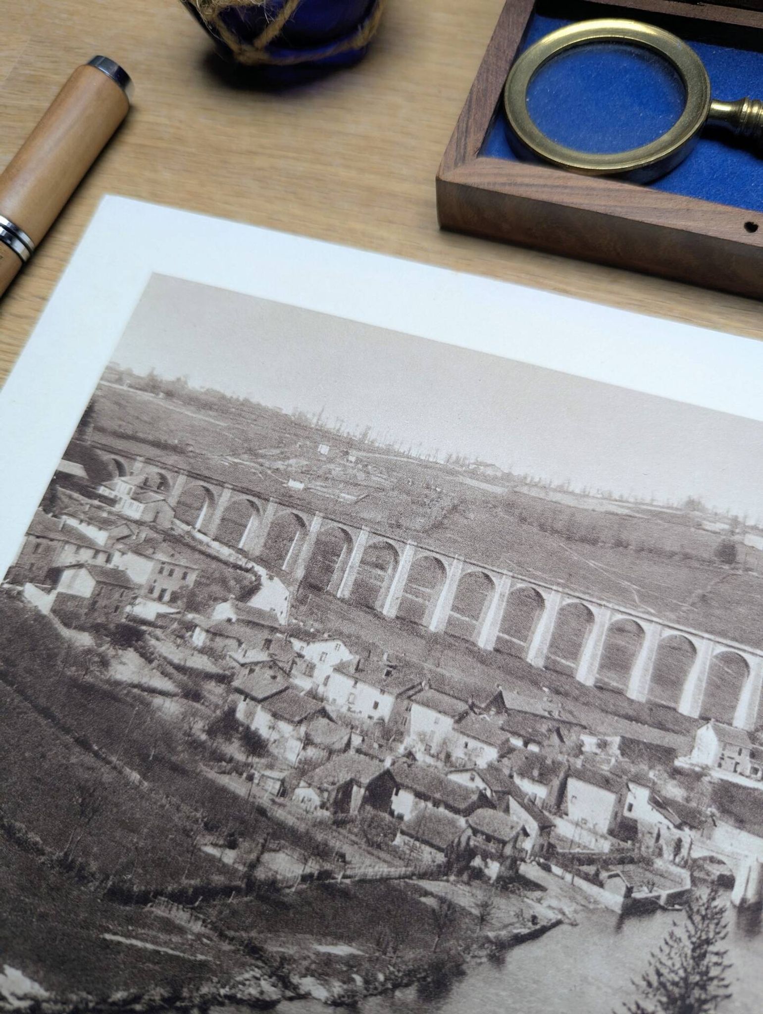 Saint-Léonard-de-Noblat, Haute-Vienne, printed photo plate from 1942.