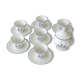 Service à café et sucrier bernardaud limoges - 6 tasses et sous tasses modèle charlotte