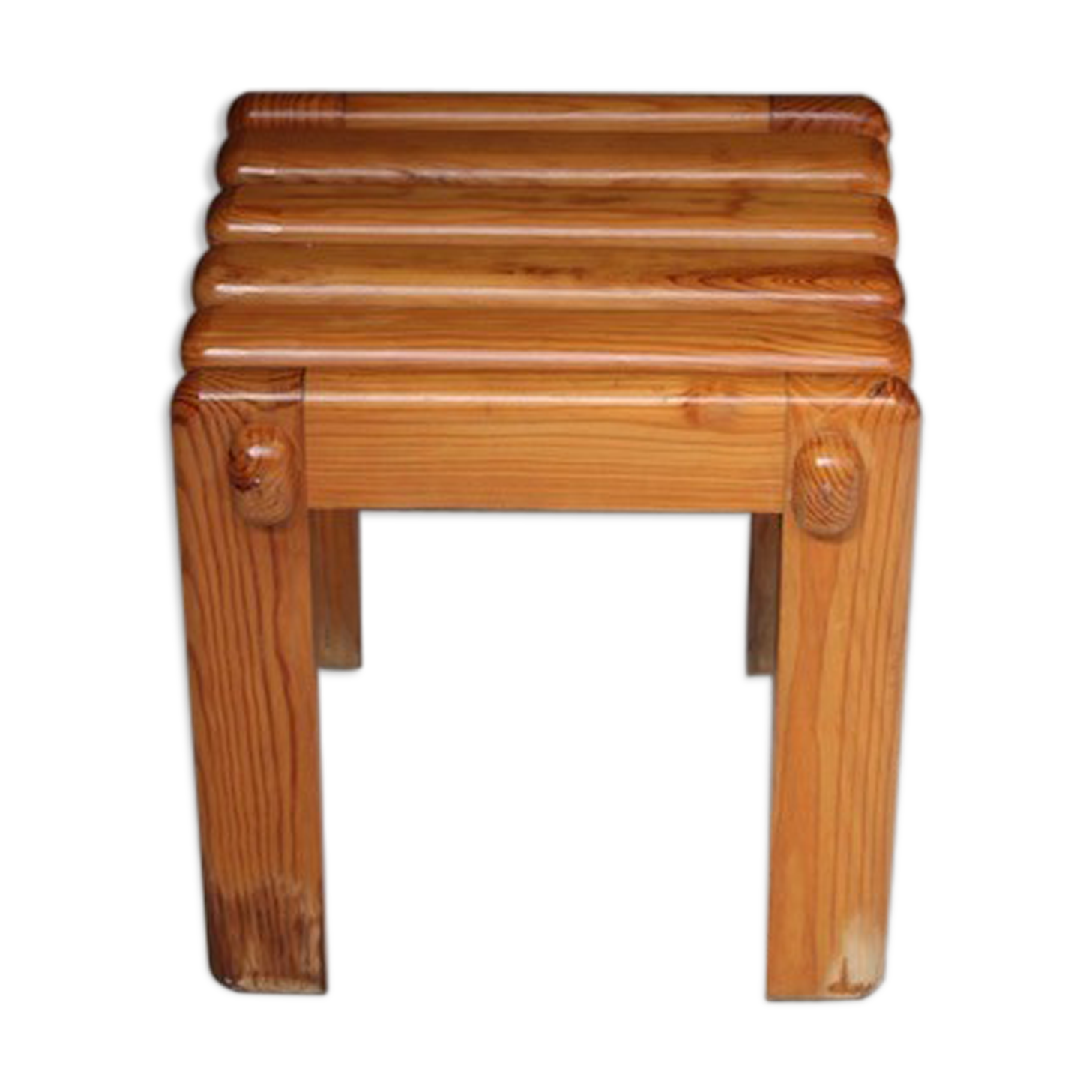 Stool design scandinavian sauna solid pine 1970