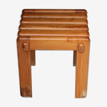 Stool design scandinavian sauna solid pine 1970