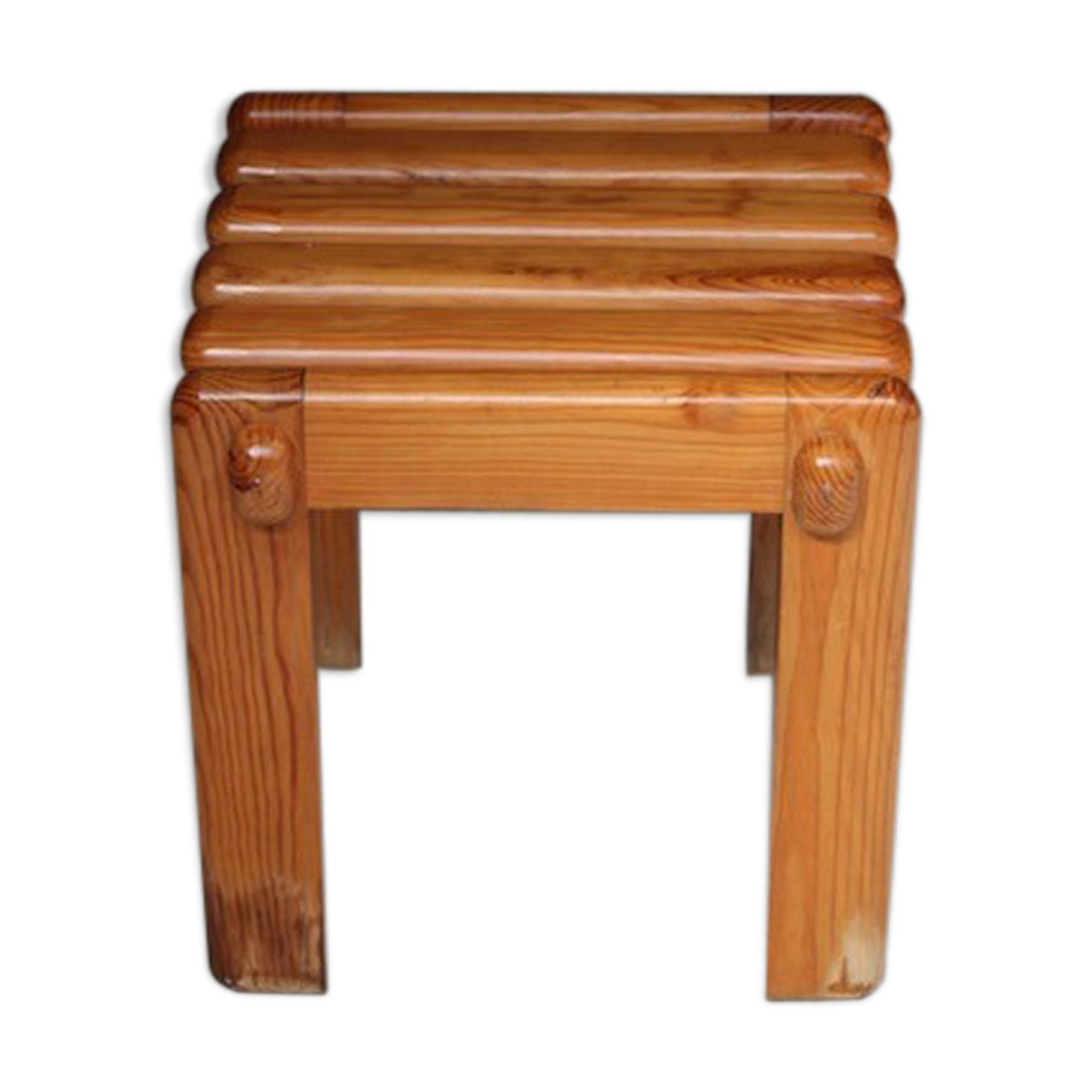 Tabouret design de sauna Scandinave pin massif 1970