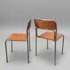 Chrome chairs from the 70s – orange velvet seat