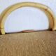 Corner wicker shelf