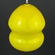 Yellow glass pendant lamp, Yugoslav mid-century, 1970s.