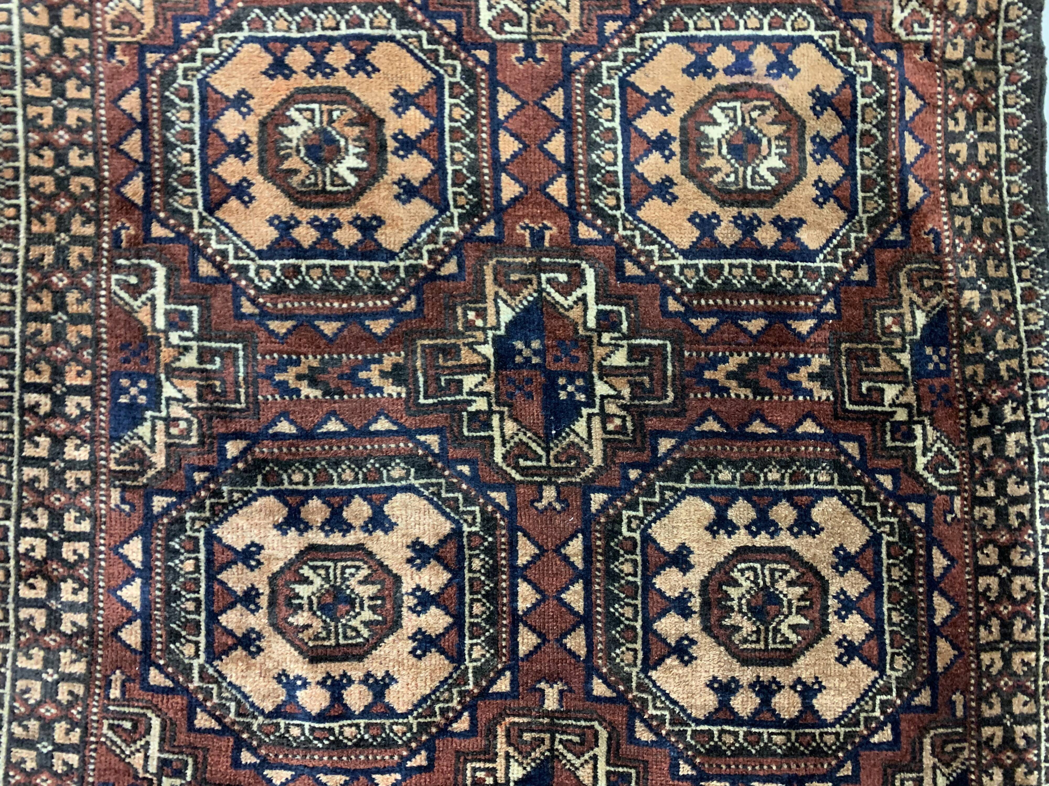 Vintage Taimuri Afghan Tribal rug 188x94 cm