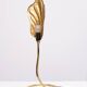 Pair Brass leaf table lamps design by Carlo Giorgi & Tommaso Barbi 1970s