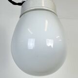 Vintage White Porcelain Pendant Light, 1970s
