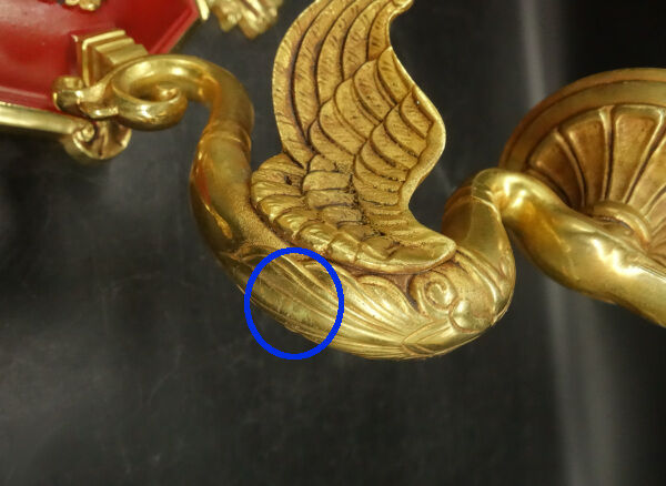Pair of Empire style swan sconces Petitot