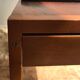 Banc anglais en bois et skaï, 1960