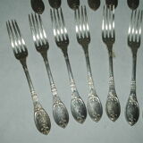 Silver metal cutlery
