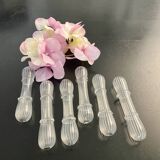 6 Venetian knife holders in blown glass