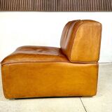 Brutalist Style DS-15 Leather Lounge Chair from De Sede, Switzerland 1970s