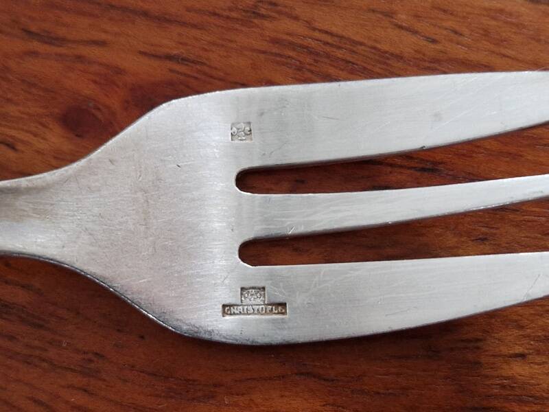 Christofle - Set of 12 Villeroy model silver-plated cake forks