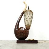 Lampe de table vintage en forme de pipe par Aldo Tura, 1960