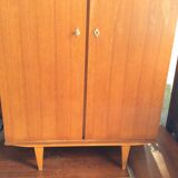 Cabinet beech massive vintage 1960