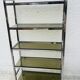 Vintage Italian design shelf in chrome and smoked glass from the 1970s.