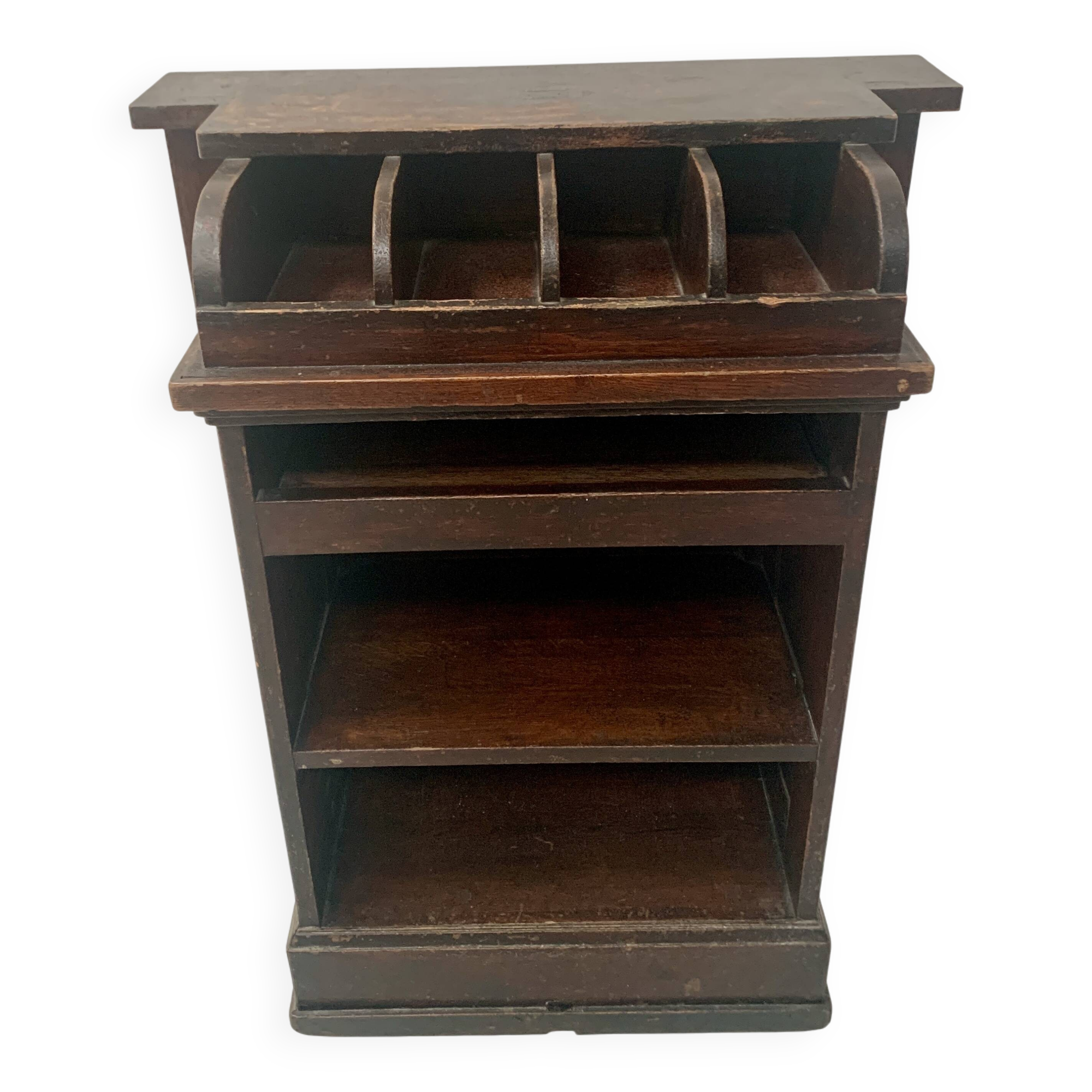 20th century solid oak restaurant cutlery trolley