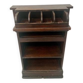 20th century solid oak restaurant cutlery trolley