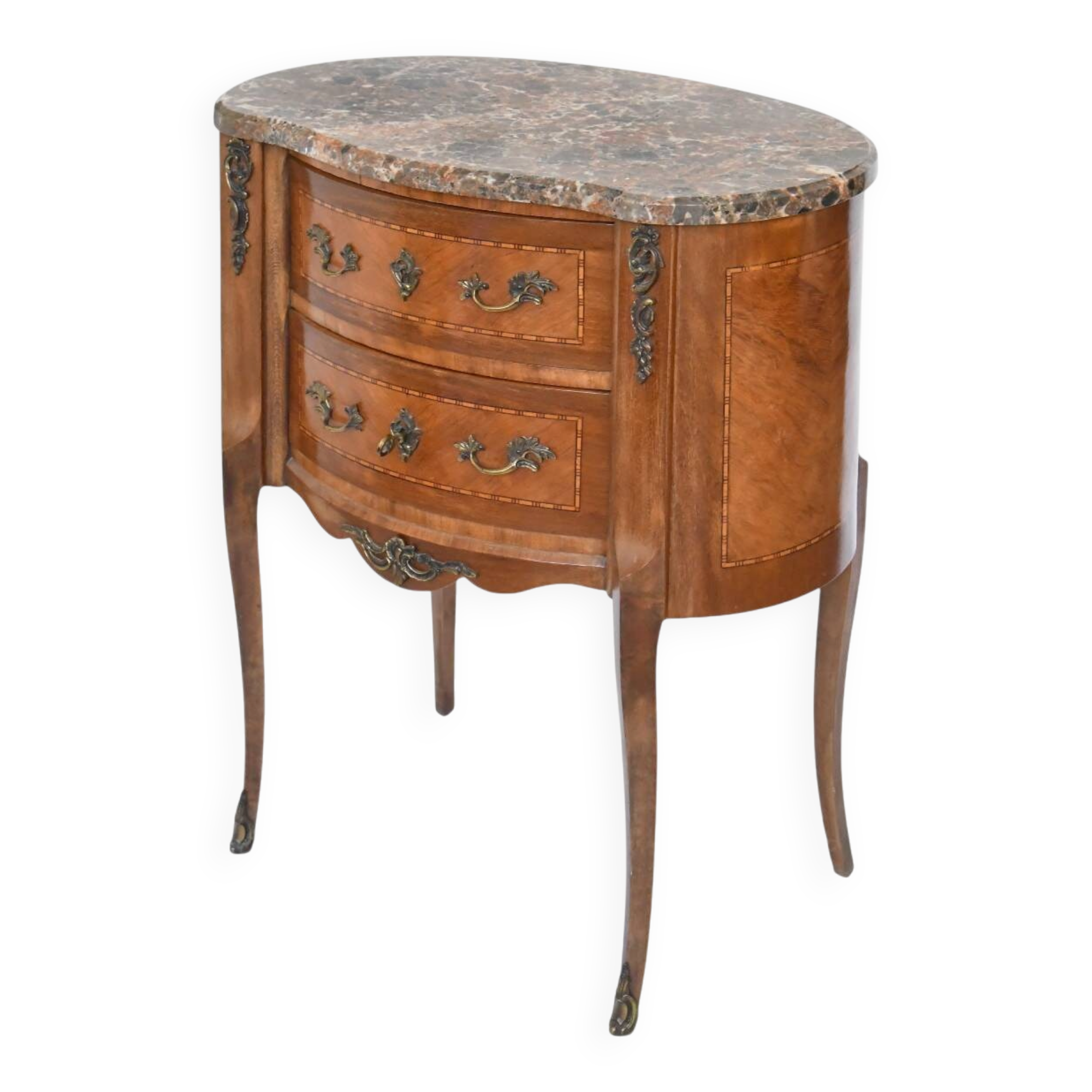 Kidney-shaped commode in Transition style