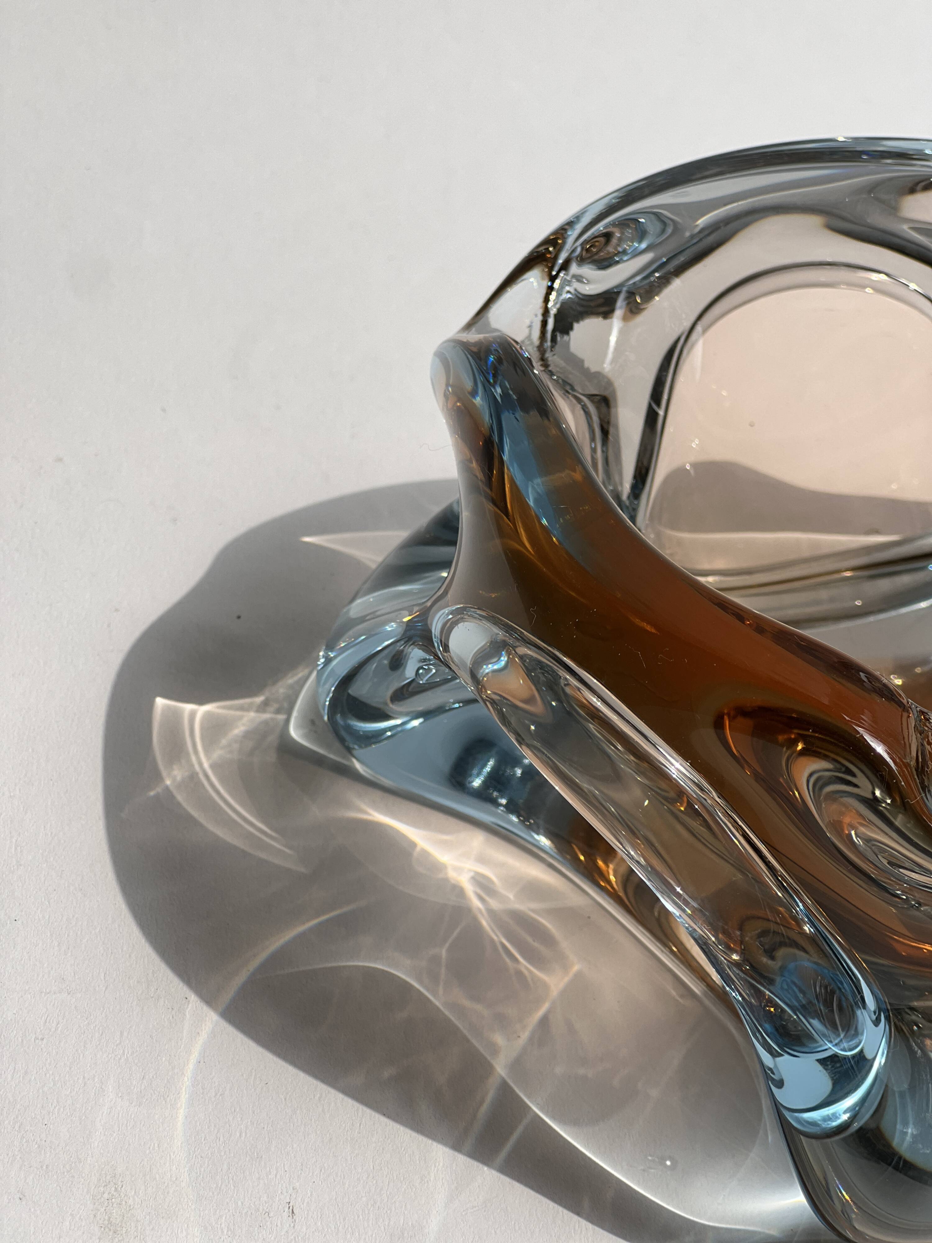 Murano glass ashtray / pocket emptier handmade, Italy 197