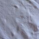 Plaid ancien blanc franges broderies ajourées