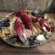 Portuguese Palissy plate depicting a lobster, 19th century