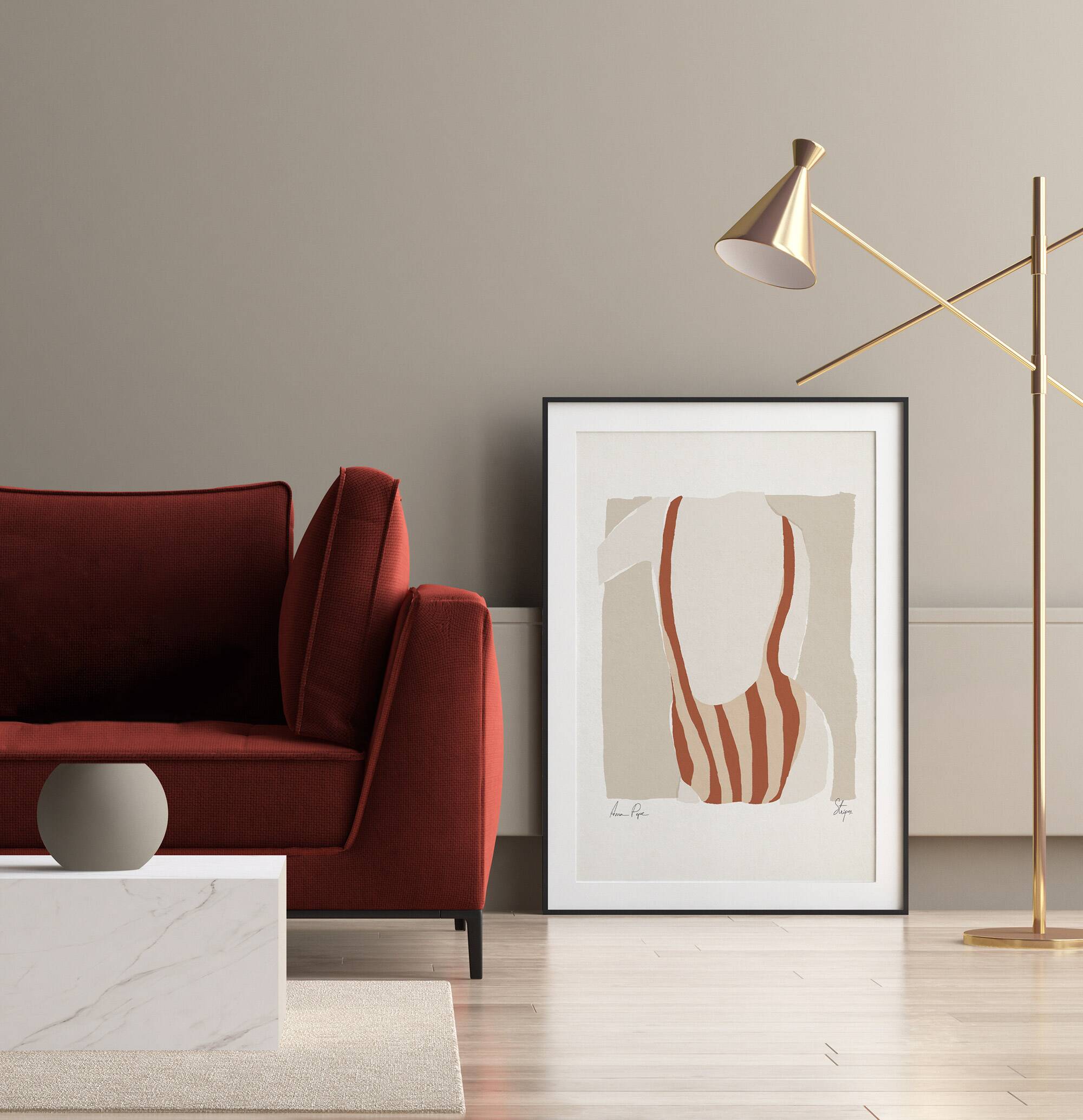 Female figure giclee art print, 50x70cm