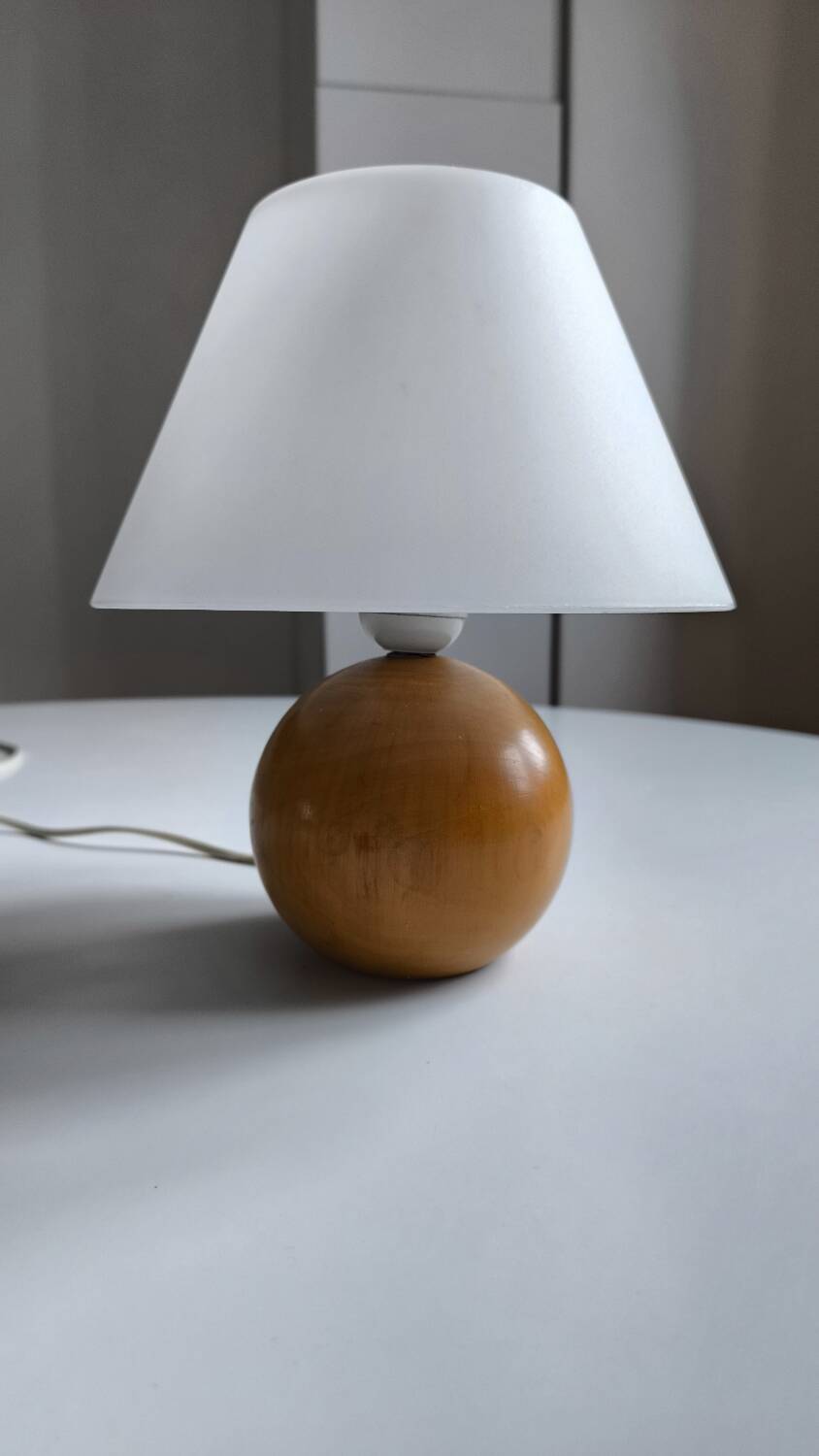 Solid wood ball lamp 1960