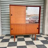Scandinavian design teak showcase buffet