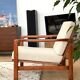 Fauteuil BZ bouclette beige clair