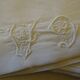 Lot of 3 towels in linen monograms VD