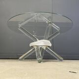 Murano glass arlequin coffee table by Maurice Barilone, 1980s