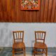 pair of bistro chairs
