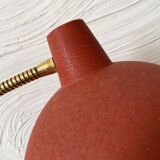 Vintage red and black articulated lamp