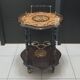 Marquetry trolley on wheels