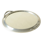 Art Deco Vintage Round Mirror Tray in Metal