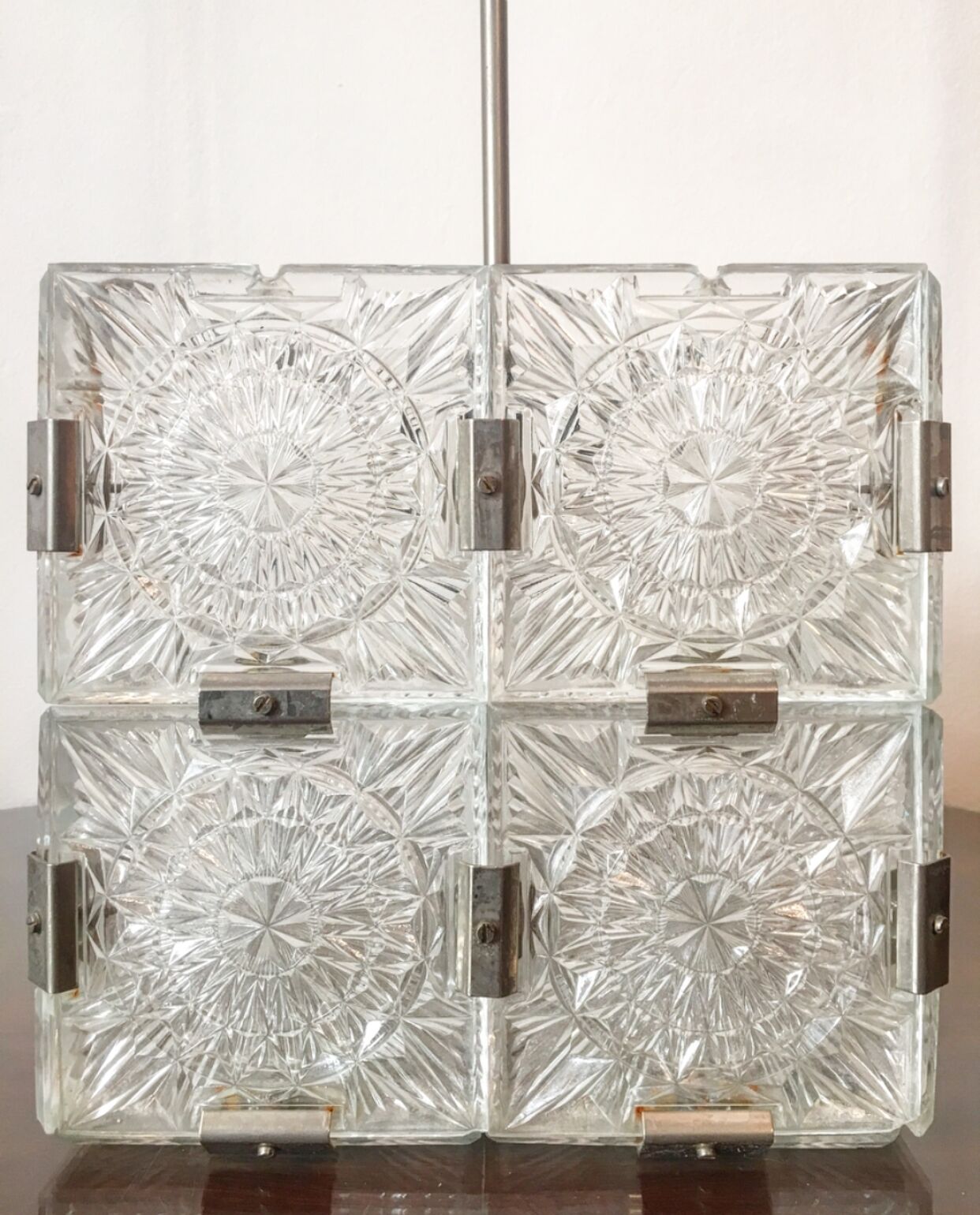 Suspension  « cube » Kamenicky Senov 60 Tchécoslovaquie