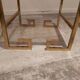 Set de 2 tables d'appoint vintage en forme de g en laiton