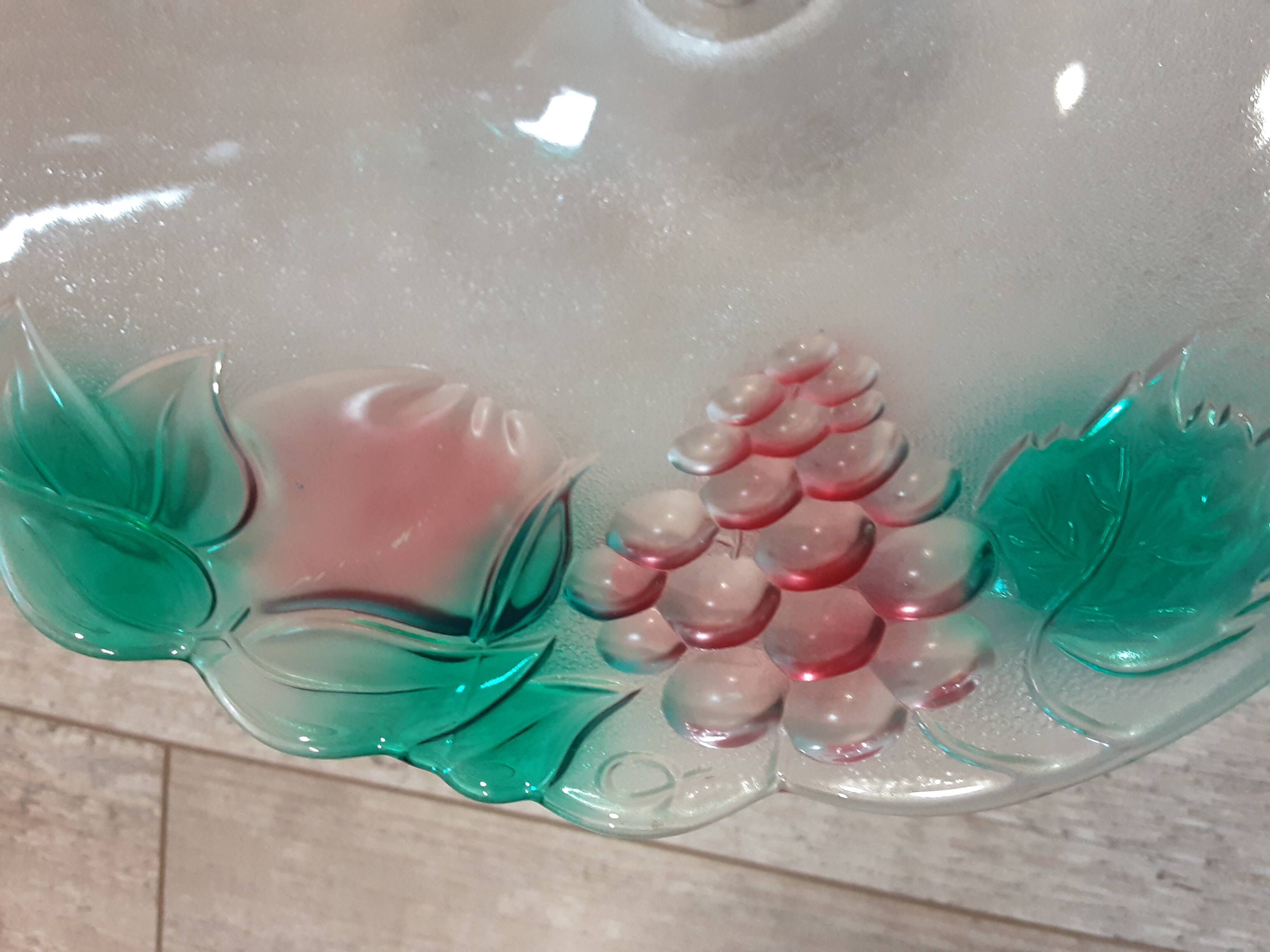 Large salad bowl on crystal foot