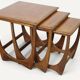 G-Plan teak nesting tables, 1960s.