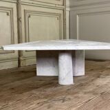 Postmodernist table in Carrara marble