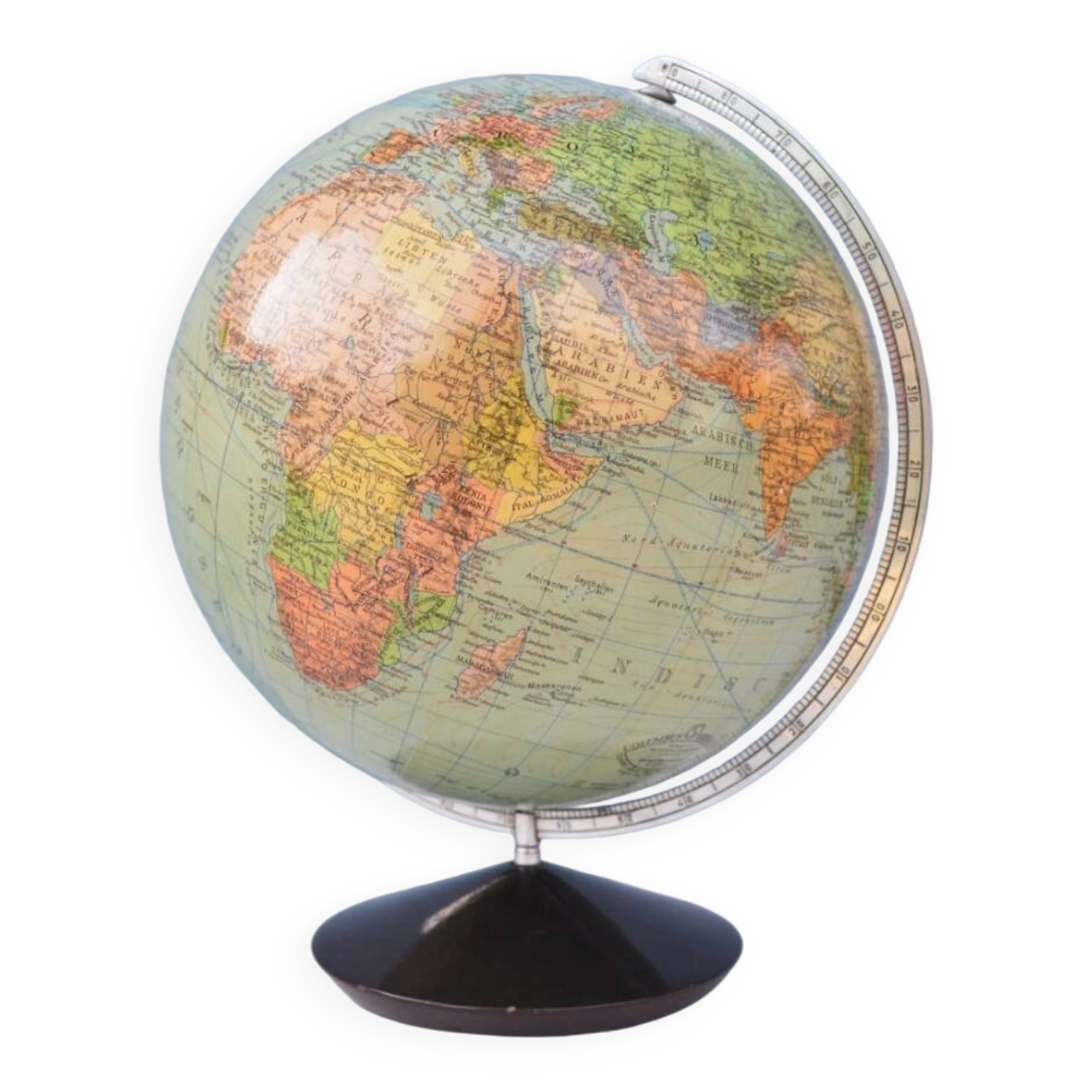 Earth globe 40s - 50s Art Deco - Columbus