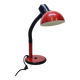Table lamp desk aluminor metal red flexible arm black 80s vintage