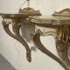 Pair of wall-mounted consoles with a mirror in Louis XV style.